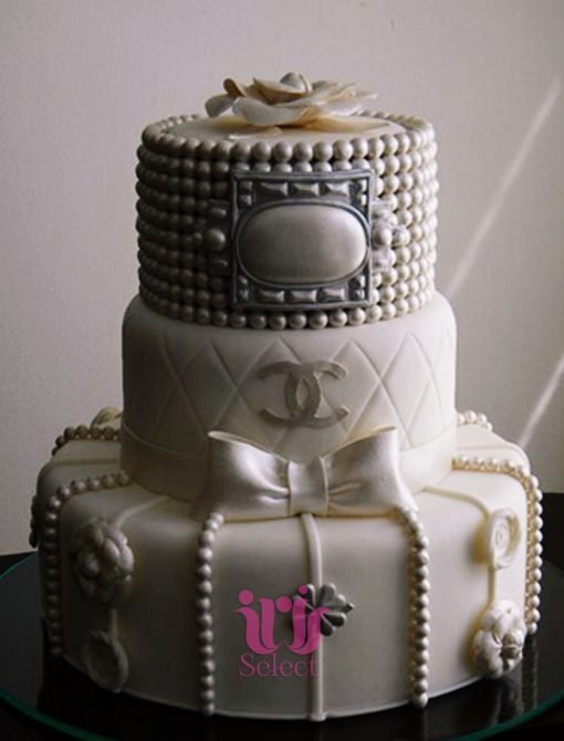 Chanel Tiered Bridal Shower Cake