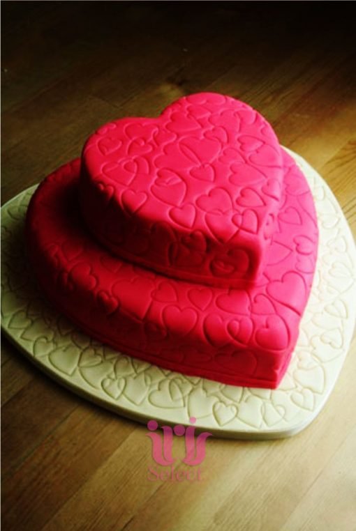 Double the Love Heart Cake